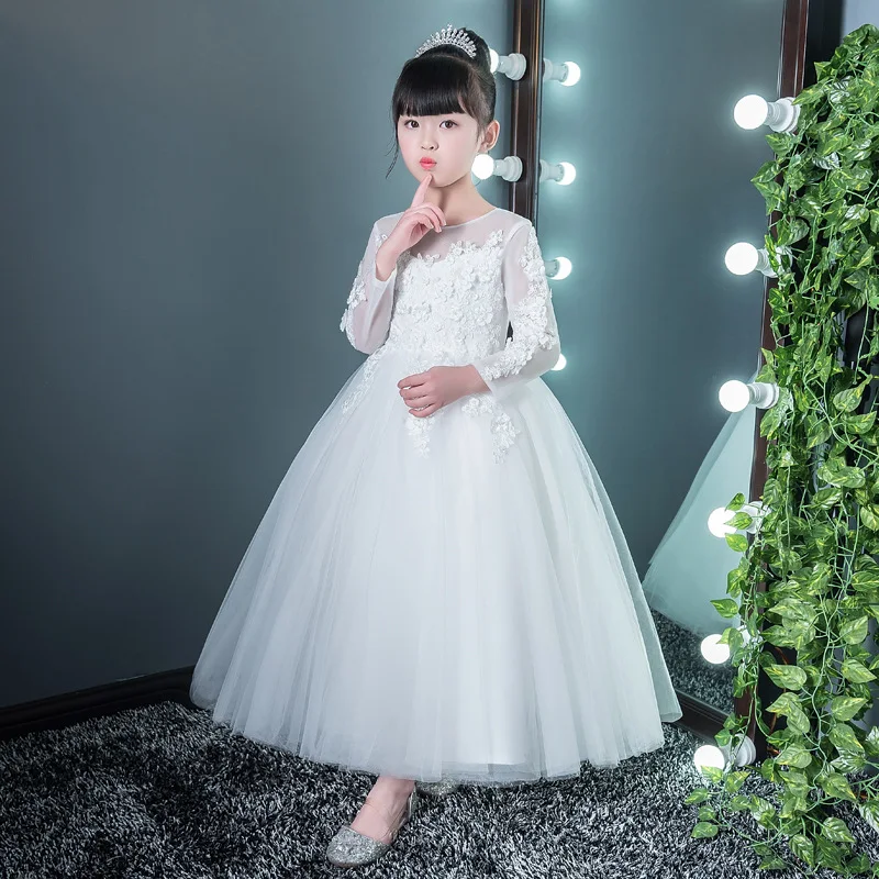 First Holy Communion Dress Long White Girls Party Gowns Hollow Out Sleeve Appliques Ball Gown Flower Girl Dresses for Wedding K
First Holy Communion Dress Long White Girls Party Gowns Hollow Out Sleeve Appliques Ball Gown Flower Girl Dresses for Wedding K