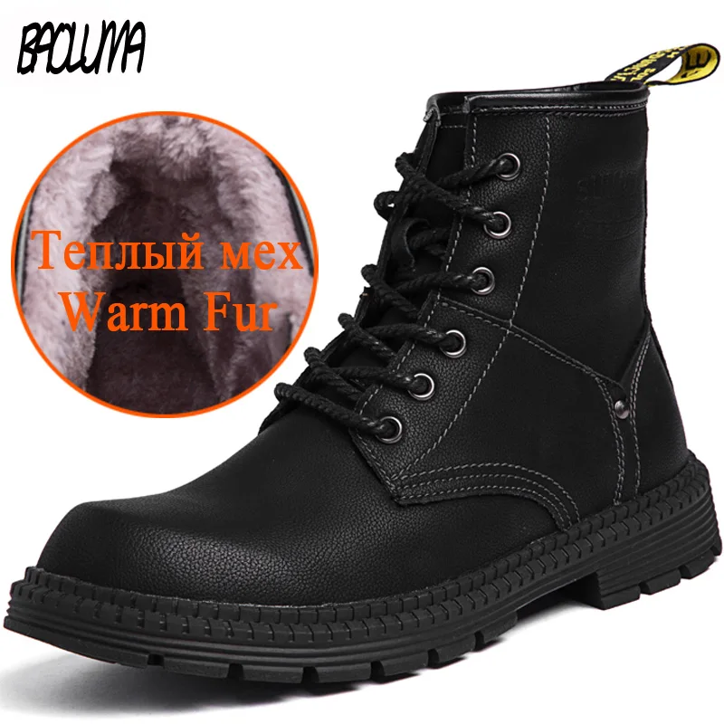 Brand Winter Men Snow Boots Plush Warm High Quality Male Ankle Boots Outdoor Lace-Up Men Shoes Non-slip Autumn Motorcycle Boots
Brand Winter Men Snow Boots Plush Warm High Quality Male Ankle Boots Outdoor Lace-Up Men Shoes Non-slip Autumn Motorcycle Boots