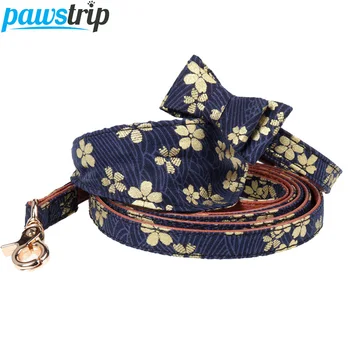 pawstrip Golden Flower Bow Dog Collar Leash 0.5inch Width Soft Leather Dog Leash Bandana Lead For Small Puppy
pawstrip Golden Flower Bow Dog Collar Leash 0.5inch Width Soft Leather Dog Leash Bandana Lead For Small Puppy