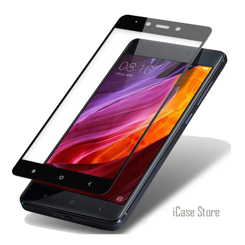 Красочное полное покрытие из закаленного стекла для Xiaomi Redmi Note 4 Global 4X3 Pro Red mi 4A 3S 3X 5