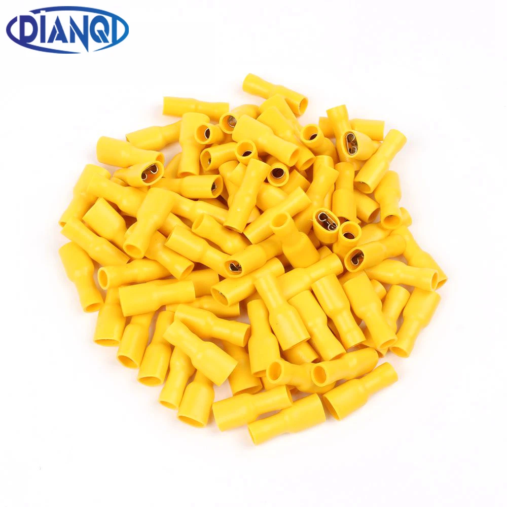 FDFD5.5-250 Female Insulated Electrical Crimp Terminal Connectors Cable Wire Connector 100PCS/Pack AWG 12-10 FDFD
FDFD5.5-250 Female Insulated Electrical Crimp Terminal Connectors Cable Wire Connector 100PCS/Pack AWG 12-10 FDFD