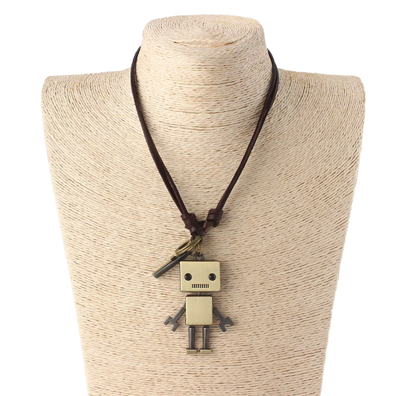 Fashion Steam punk retro simple soldiers robots Leather Chain Cross Pendant Charm Jewelry Necklace For Women
Fashion Steam punk retro simple soldiers robots Leather Chain Cross Pendant Charm Jewelry Necklace For Women