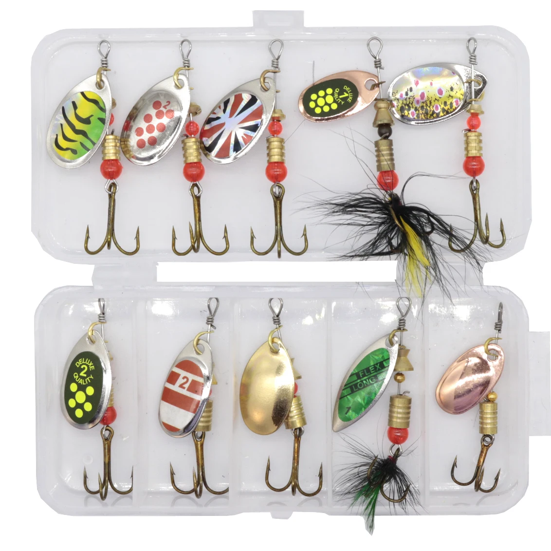 10pcs/lot LUSHAZER fishing spoon lures spinner bait 2.5-4g fishing wobbler metal baits spinnerbait isca artificial free with box Sadoun.com