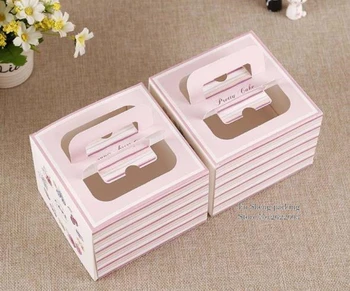 13.8*13.5*10cm Mousse Cake packing box with handle, pink gift boxes with window,square paper gift box with handle 50pcs/lot
13.8*13.5*10cm Mousse Cake packing box with handle, pink gift boxes with window,square paper gift box with handle 50pcs/lot