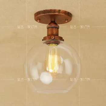 Rusty LED ceiling light Glass Iron Industrial American Vintage dining room balcony bedroom living room ceiling lamp RCL0011
Rusty LED ceiling light Glass Iron Industrial American Vintage dining room balcony bedroom living room ceiling lamp RCL0011
