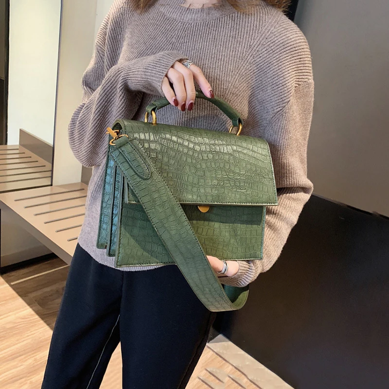 Amberler Women PU Leather Handbags High Quality Ladies Crossbody Bag Fashion Crocodile Patten Vintage Female Big Shoulder Bag
Amberler Women PU Leather Handbags High Quality Ladies Crossbody Bag Fashion Crocodile Patten Vintage Female Big Shoulder Bag