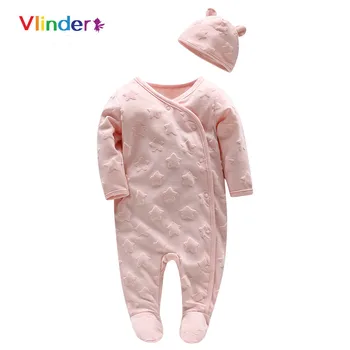 Vlinder 2pcs 2018 New Baby Girls Spring Autumn Oblique Lapel Button Stars Jumpsuit Cartoon Pink Hat Snug Long Sleeves Infant Set
Vlinder 2pcs 2018 New Baby Girls Spring Autumn Oblique Lapel Button Stars Jumpsuit Cartoon Pink Hat Snug Long Sleeves Infant Set