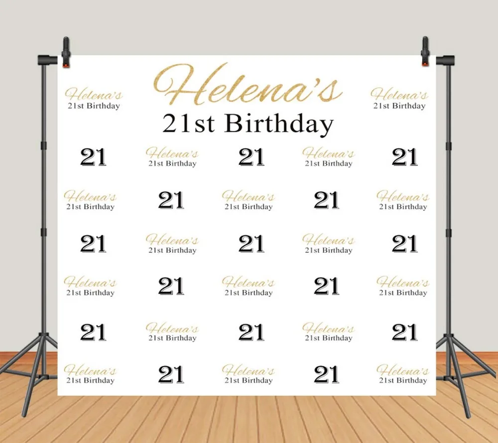 Sensfun custom 21st birthday party photo background black and gold photography backdrop step and repeat white backdrop
Sensfun custom 21st birthday party photo background black and gold photography backdrop step and repeat white backdrop