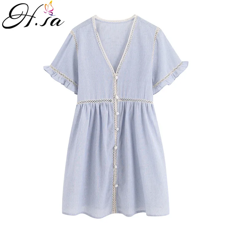 H.SA 2019 Women Summer Sundress Casual Streetwear Short Sleeve High Waist Pleated Vestidos Hollow Out Solid Light Purple Beach
H.SA 2019 Women Summer Sundress Casual Streetwear Short Sleeve High Waist Pleated Vestidos Hollow Out Solid Light Purple Beach