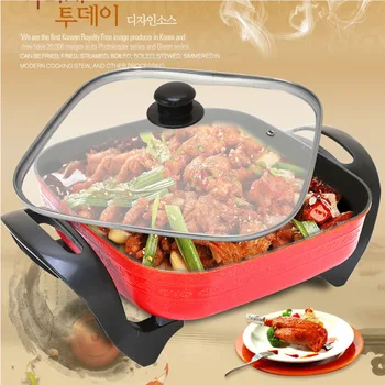 Multifunctional Electric Hot Pot Red Double 5L Household Hotpot Frying Pan No Smoke Non Stick Fried Cooker Multy Cooking Tool
Multifunctional Electric Hot Pot Red Double 5L Household Hotpot Frying Pan No Smoke Non Stick Fried Cooker Multy Cooking Tool