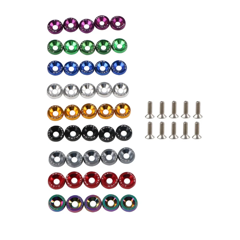 10PCS M6 JDM Car Modified Fasteners Fender Washer Bumper Engine Concave Screws Fender Washer License Plate Bolts Car-styling
10PCS M6 JDM Car Modified Fasteners Fender Washer Bumper Engine Concave Screws Fender Washer License Plate Bolts Car-styling