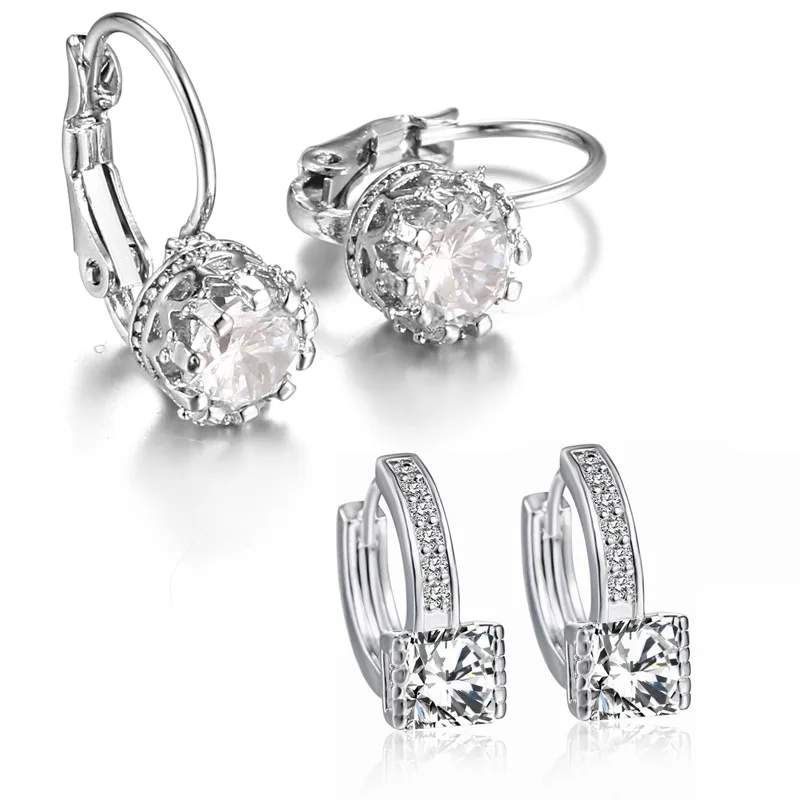 Square Cubic Zirconia Earring Clear Austria Crystal Rhinestone Hoop Earring Set Women Wedding Jewelry Birthday Gift
Square Cubic Zirconia Earring Clear Austria Crystal Rhinestone Hoop Earring Set Women Wedding Jewelry Birthday Gift