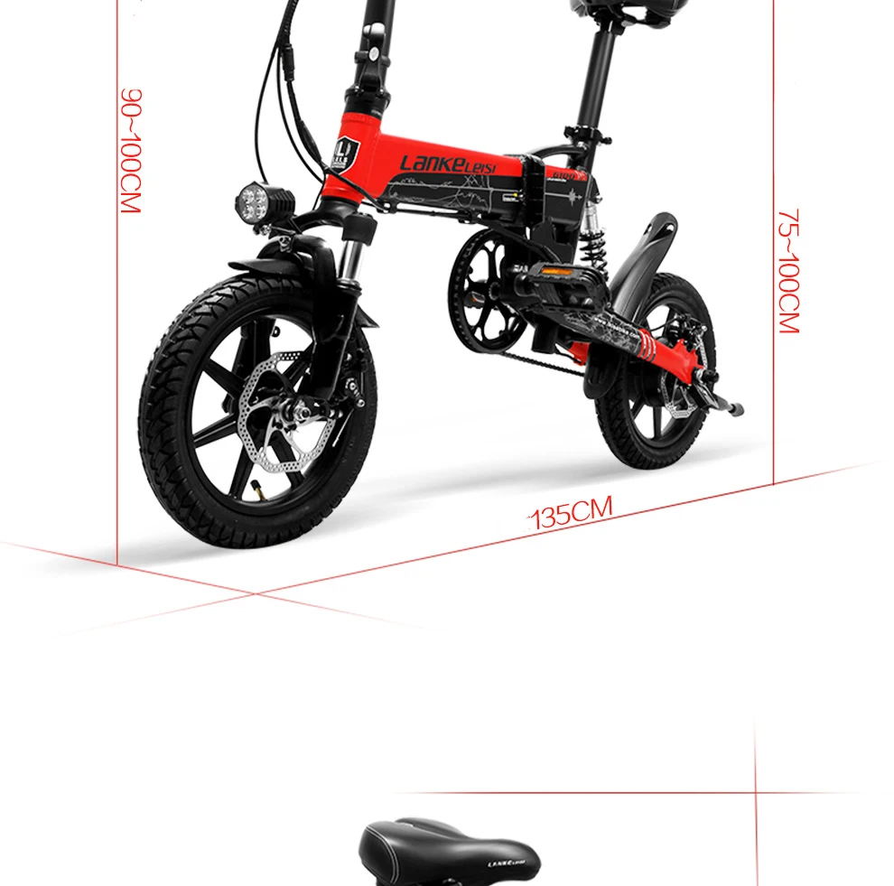 Flash Deal Electric bicycle to help travel small lithium battery new generation driving battery folding electric bicycle 14 inch mini bicyc 24