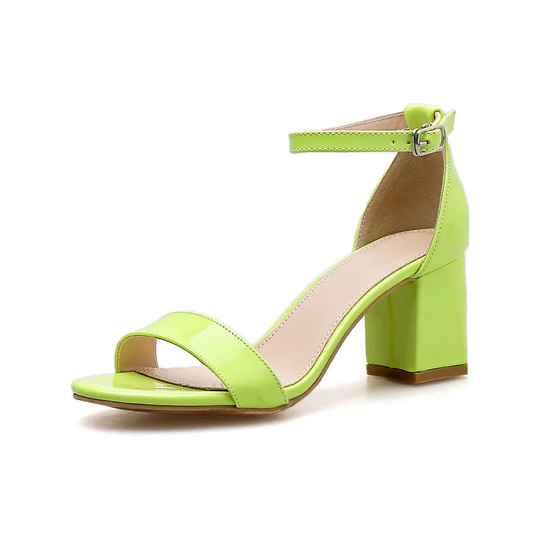 summer of 2019 the new green sandals women thick with high heels in Europe and the buckles peep-toe shoes of 40 yards
summer of 2019 the new green sandals women thick with high heels in Europe and the buckles peep-toe shoes of 40 yards