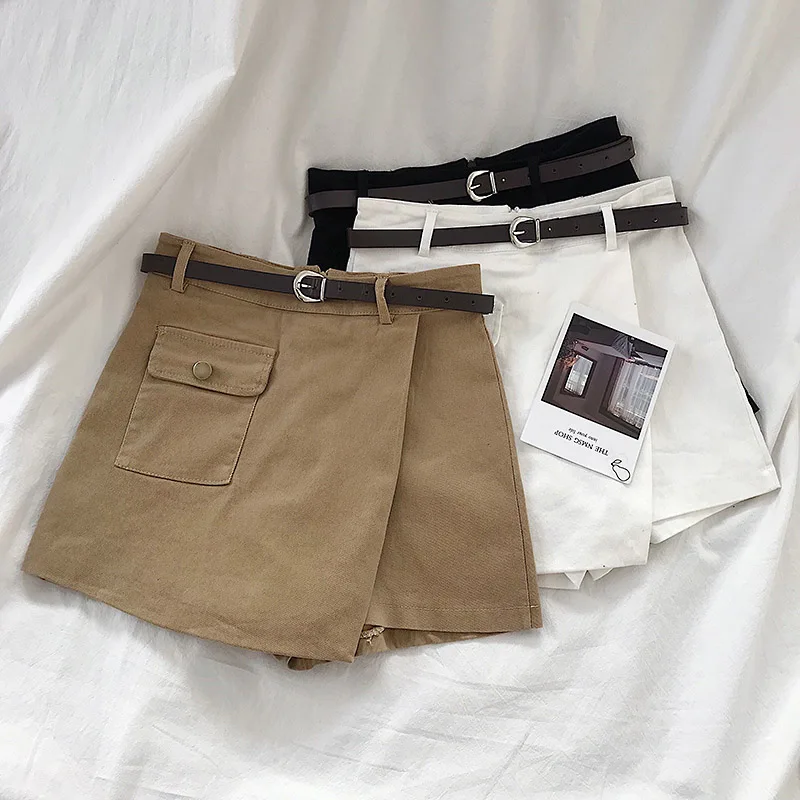 Irregular Skirt Shorts Women Spring Summer Korean Simple Single-pocket Wide-legged A-line Shorts D710
Irregular Skirt Shorts Women Spring Summer Korean Simple Single-pocket Wide-legged A-line Shorts D710
