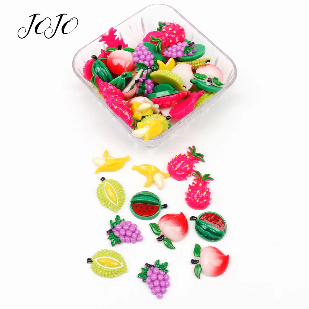 JOJO BOWS 10pcs DIY Craft Supplies Fruit Planar Flatback Resin Patches Accessories Handmade Craft Sticker Hair Bows Decoration
JOJO BOWS 10pcs DIY Craft Supplies Fruit Planar Flatback Resin Patches Accessories Handmade Craft Sticker Hair Bows Decoration
