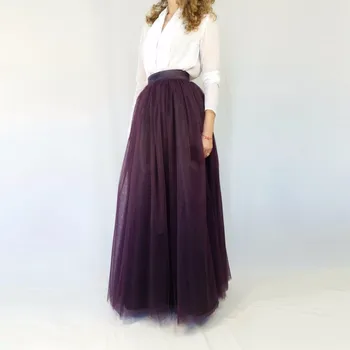 New Arrival Spring Lady Skirts Custom Made Women Straight Floor Length Formal Party Maxi Skirt Purple Long Tulle Skirt
New Arrival Spring Lady Skirts Custom Made Women Straight Floor Length Formal Party Maxi Skirt Purple Long Tulle Skirt