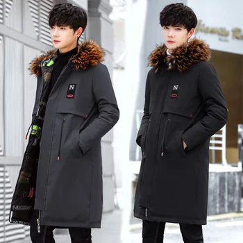 Parkas Men 2018 New Winter Jacket Long Thicken Warm Cotton Big Fur Hooded Outwear Hooded Overcoat Can Be Worn On Both Sides 801
Parkas Men 2018 New Winter Jacket Long Thicken Warm Cotton Big Fur Hooded Outwear Hooded Overcoat Can Be Worn On Both Sides 801