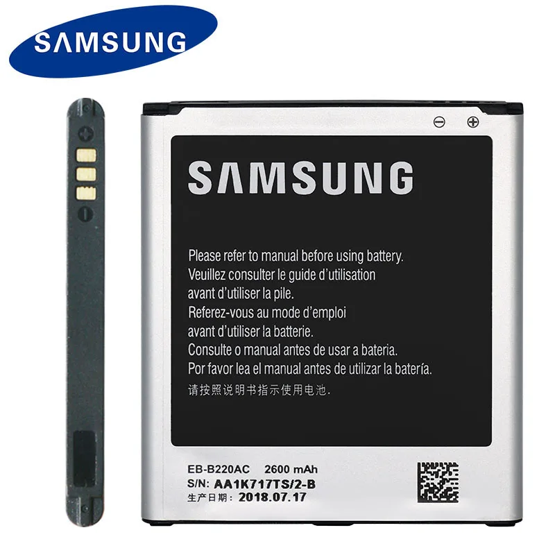 Samsung Battery for Galaxy Grand 2 G710 G7102 G7105 G7106 G7108 G7109 2600mAh EB-B220AC Original New Battery
Samsung Battery for Galaxy Grand 2 G710 G7102 G7105 G7106 G7108 G7109 2600mAh EB-B220AC Original New Battery
