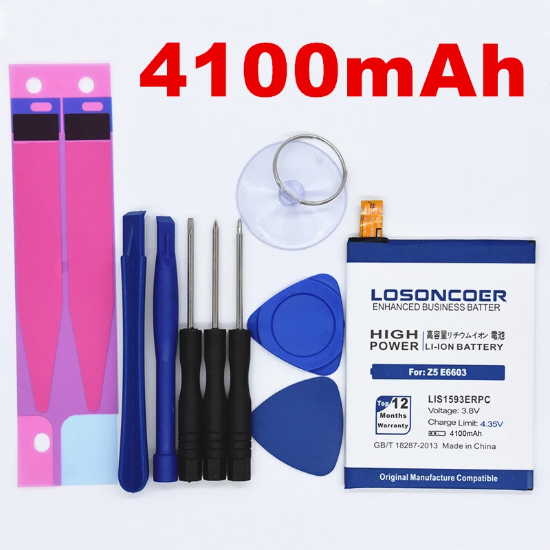 100% Original LOSONCOER High quality 4350mAh LIS1593ERPC Battery For Sony Xperia Z5 Battery E6603 E6653 E6633 E6683 E6883
100% Original LOSONCOER High quality 4350mAh LIS1593ERPC Battery For Sony Xperia Z5 Battery E6603 E6653 E6633 E6683 E6883