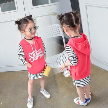 Baby spring and autumn new girls letter hooded long-sleeved sweater striped letter bottoming skirt cotton casual suit
Baby spring and autumn new girls letter hooded long-sleeved sweater striped letter bottoming skirt cotton casual suit