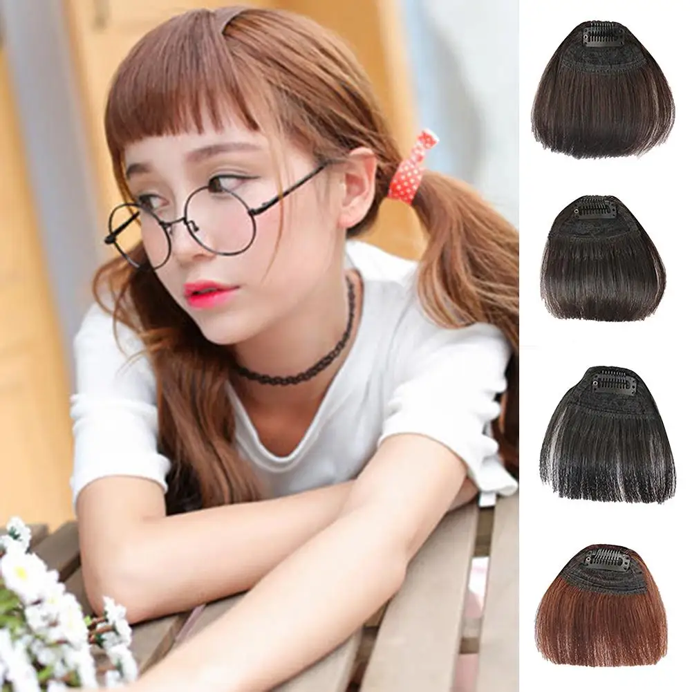 Thin/Thick Girls Mini Seamless Fake Bang Fringe Hairpiece Wig Hair Extensions | Красота и здоровье