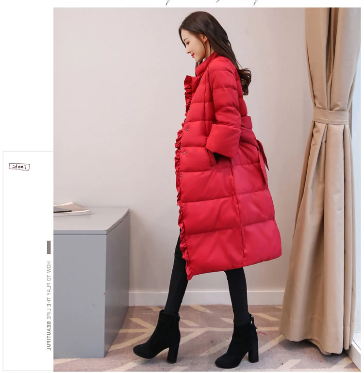 Women's red Cotton clothing Seven-quarter sleeve Long section Slim fit Large size thicke2019 new winterning
Women's red Cotton clothing Seven-quarter sleeve Long section Slim fit Large size thicke2019 new winterning