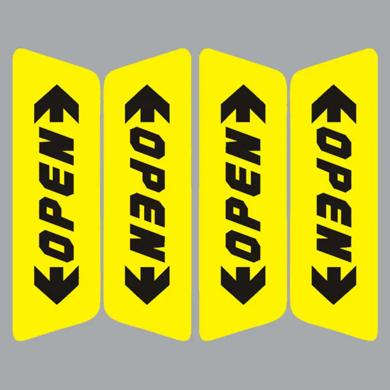 4 шт. Светоотражающая открытая наклейка Желтые красные автомобильные двери