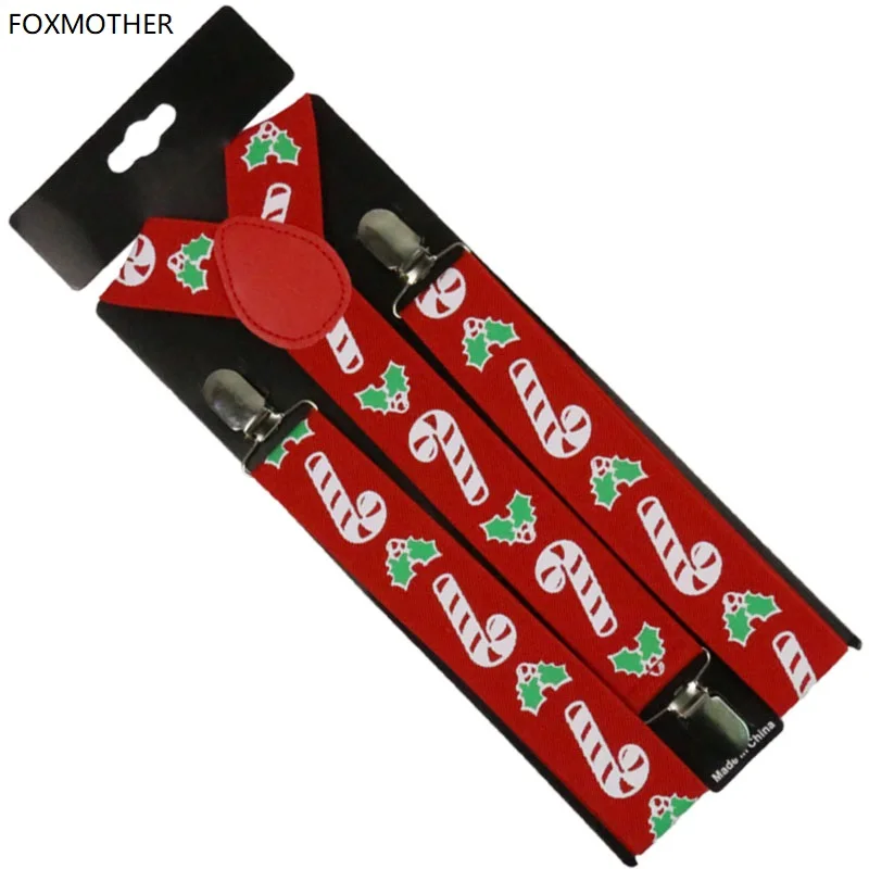 FOXMOTHER 3.5cm Wide Red Y Shape Clip On Adjustable Christmas Braces Mens Suspenders Suspensorio Elastic Tirantes Festival 
FOXMOTHER 3.5cm Wide Red Y Shape Clip On Adjustable Christmas Braces Mens Suspenders Suspensorio Elastic Tirantes Festival