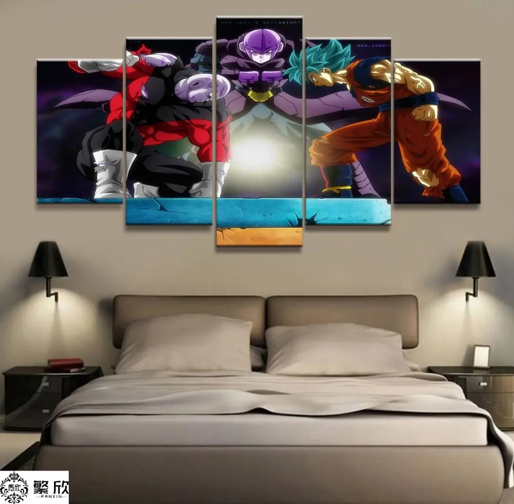 Home Decor Modular Picture Canvas Painting 5 Piece Dragon Ball Super Son Goku/Jiren/Hit Poster Wall For Living Room Modern
Home Decor Modular Picture Canvas Painting 5 Piece Dragon Ball Super Son Goku/Jiren/Hit Poster Wall For Living Room Modern