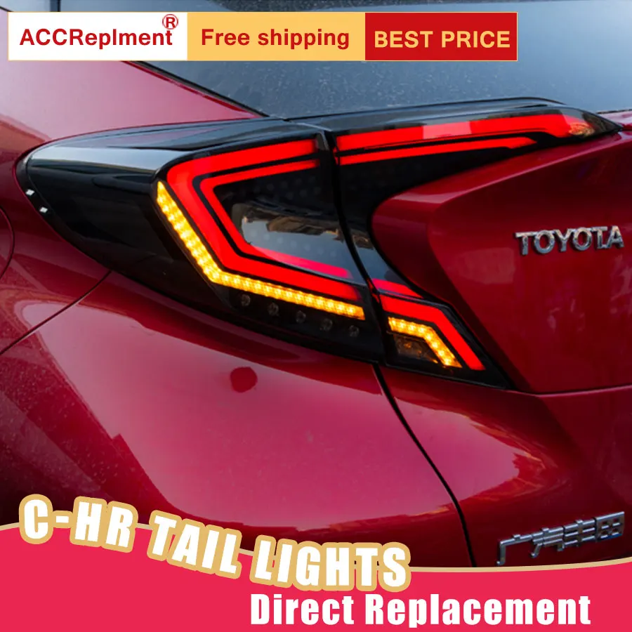 New LED Taillights Assembly For Toyota C-HR 2018-2019 LED Rear Lamp Brake Reverse Light Rear Back Up Lamp DRL Car Tail lights
New LED Taillights Assembly For Toyota C-HR 2018-2019 LED Rear Lamp Brake Reverse Light Rear Back Up Lamp DRL Car Tail lights