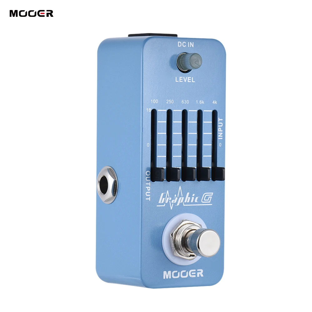 

MOOER Graphic G Guitar Pedal Mini Equalizer Guitar Effect Pedal 5-Band EQ True Bypass Full Metal Shell