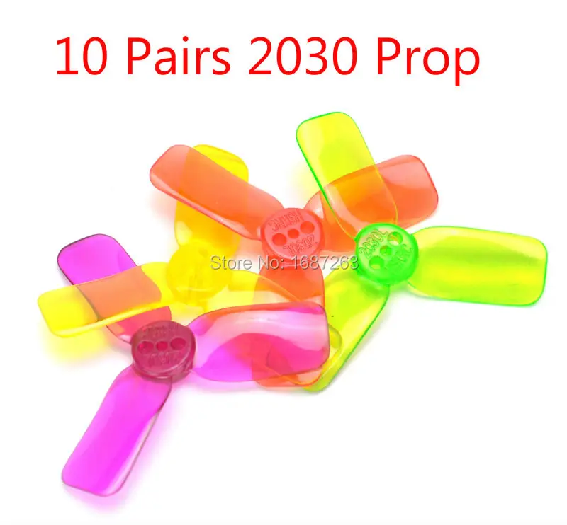 10 Pairs 2030 Prop 3 blades 2 inch Propeller CW CCW support 1104 motor for RC 80mm Racing Quadcopter | Игрушки и хобби