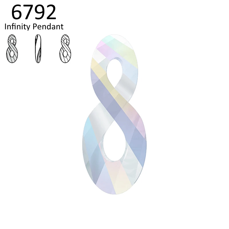(1 piece) 100% original crystal from Swarovski 6792 Infinity pendant made in Austria loose rhinestone for DIY jewelry making
(1 piece) 100% original crystal from Swarovski 6792 Infinity pendant made in Austria loose rhinestone for DIY jewelry making