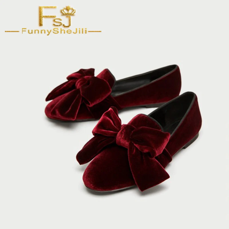 Burgundy Velvet Loafers for Women Cute Round Toe Flats with Bow Flock Butterfly-kontChristmas Day Girls Day Women Shoes FSJ
Burgundy Velvet Loafers for Women Cute Round Toe Flats with Bow Flock Butterfly-kontChristmas Day Girls Day Women Shoes FSJ