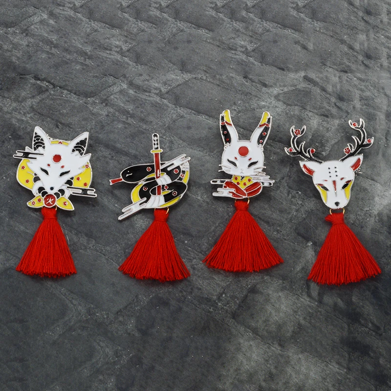 Japanese ninja Fox Elk Snake Rabbit Tassel Brooch Pin Cartoon Animal Pin Badge Hat Bag Clothes Accessories Gift for Women Men
Japanese ninja Fox Elk Snake Rabbit Tassel Brooch Pin Cartoon Animal Pin Badge Hat Bag Clothes Accessories Gift for Women Men