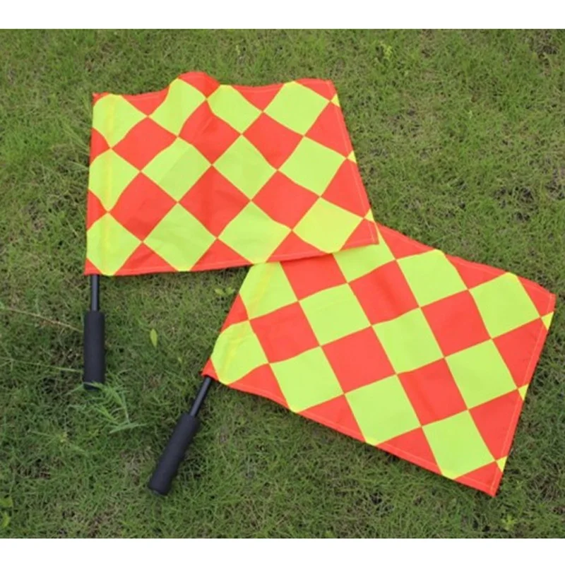 Image 2pcs set Soccer Referee Flag  The World Cup Fair Play Sports Match Football Linesman flags with Carry Bag Referee Equipment