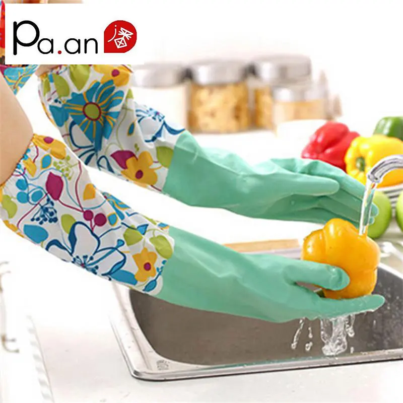 1 pair Velvet lining later Long household gloves Dish washing Cleaning kitchen Gloves Oil proof water proof proect hand hot sale
1 pair Velvet lining later Long household gloves Dish washing Cleaning kitchen Gloves Oil proof water proof proect hand hot sale