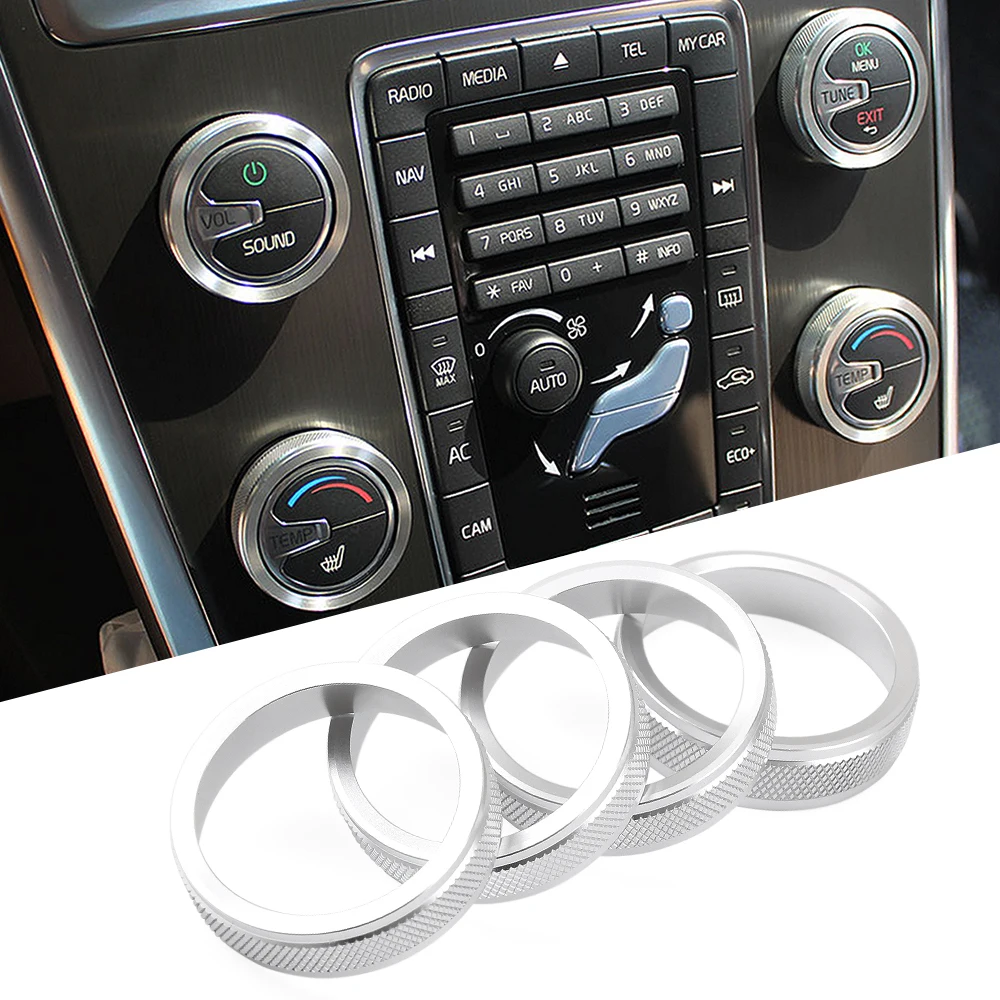 1PCS Car Air Conditioning AC Knob Cover Ring Heat Control Switch for Volvo V60 XC60 S80 V40
1PCS Car Air Conditioning AC Knob Cover Ring Heat Control Switch for Volvo V60 XC60 S80 V40