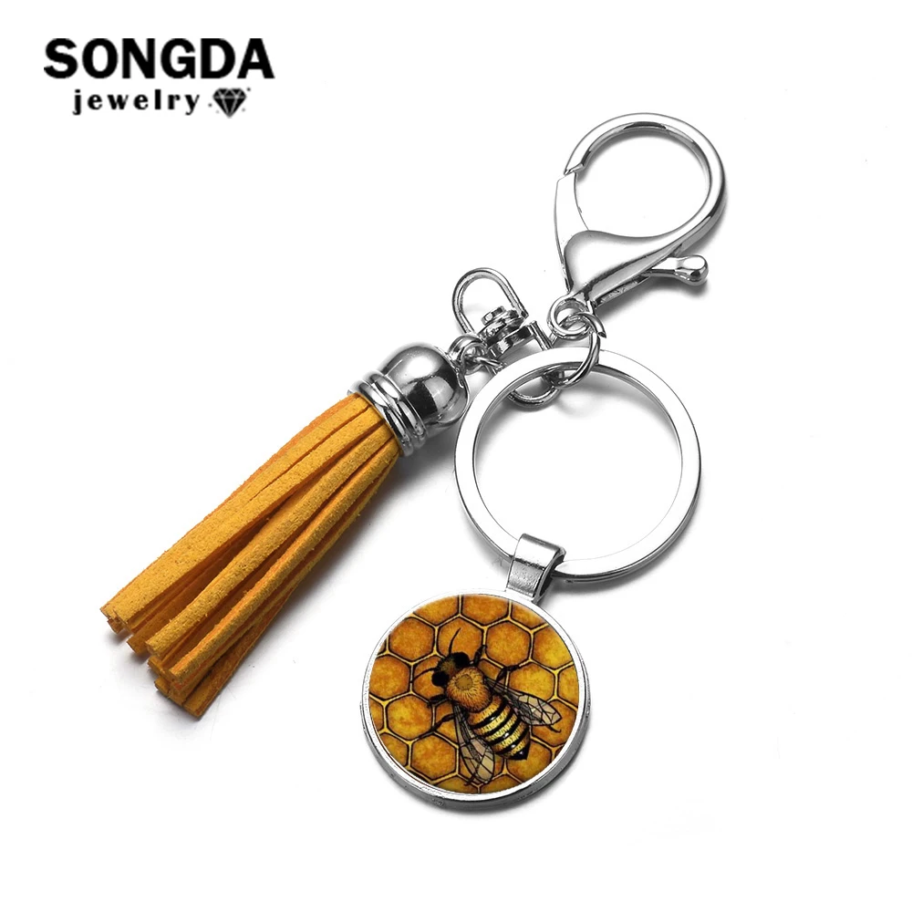 SONGDA Unique Honeycomb Beehive Hive Bee Keychain Natural Insect Animal Photo Glass Cabochon Pendant Alloy Key Ring Fashion Gift
SONGDA Unique Honeycomb Beehive Hive Bee Keychain Natural Insect Animal Photo Glass Cabochon Pendant Alloy Key Ring Fashion Gift