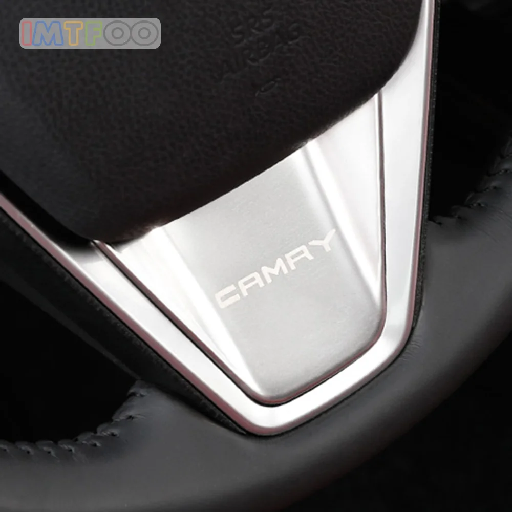 IMTFOO CAR STEERING WHEEL DECAL EMBLEM COVER MOLDING FIT FOR TOYOTA CAMRY 2018 ACCESSORIES CAR STYLING
IMTFOO CAR STEERING WHEEL DECAL EMBLEM COVER MOLDING FIT FOR TOYOTA CAMRY 2018 ACCESSORIES CAR STYLING