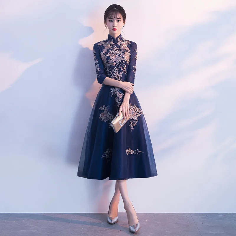Sexy Chinese Style Dress Womens Slim Party Evening Long Cheongsam Marriage Gown Luxury Wedding Qipao Fashion Clothes Vestido
Sexy Chinese Style Dress Womens Slim Party Evening Long Cheongsam Marriage Gown Luxury Wedding Qipao Fashion Clothes Vestido