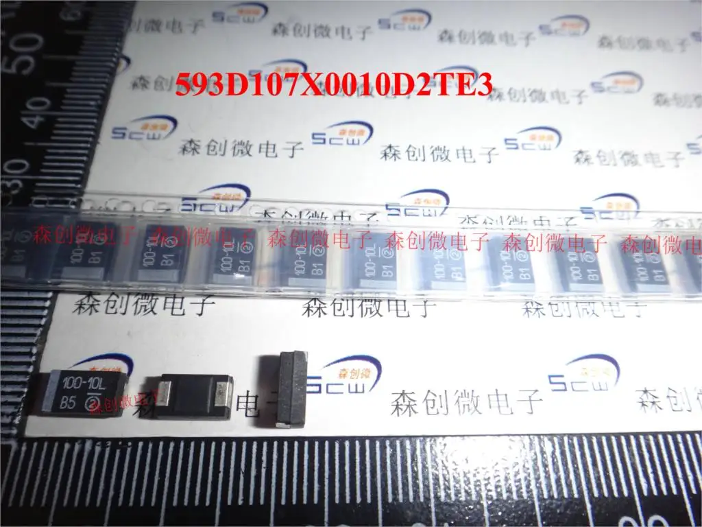 SMD Танталовый конденсатор 100 мкФ 10В низкий ESR Тип D 7343 593 d107x0010d2te3 VISHAY | Обустройство