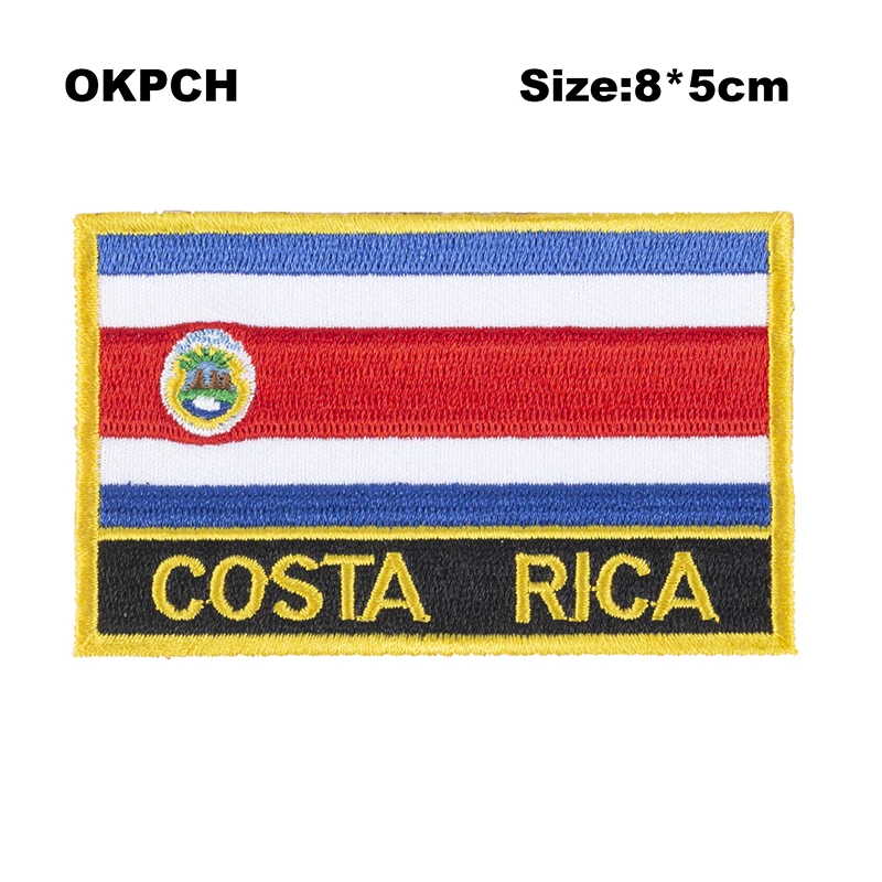 Costa Rica Square Shape Flag Iron on patches Orzen embroidery patch custom Stickers PT0067-R
Costa Rica Square Shape Flag Iron on patches Orzen embroidery patch custom Stickers PT0067-R