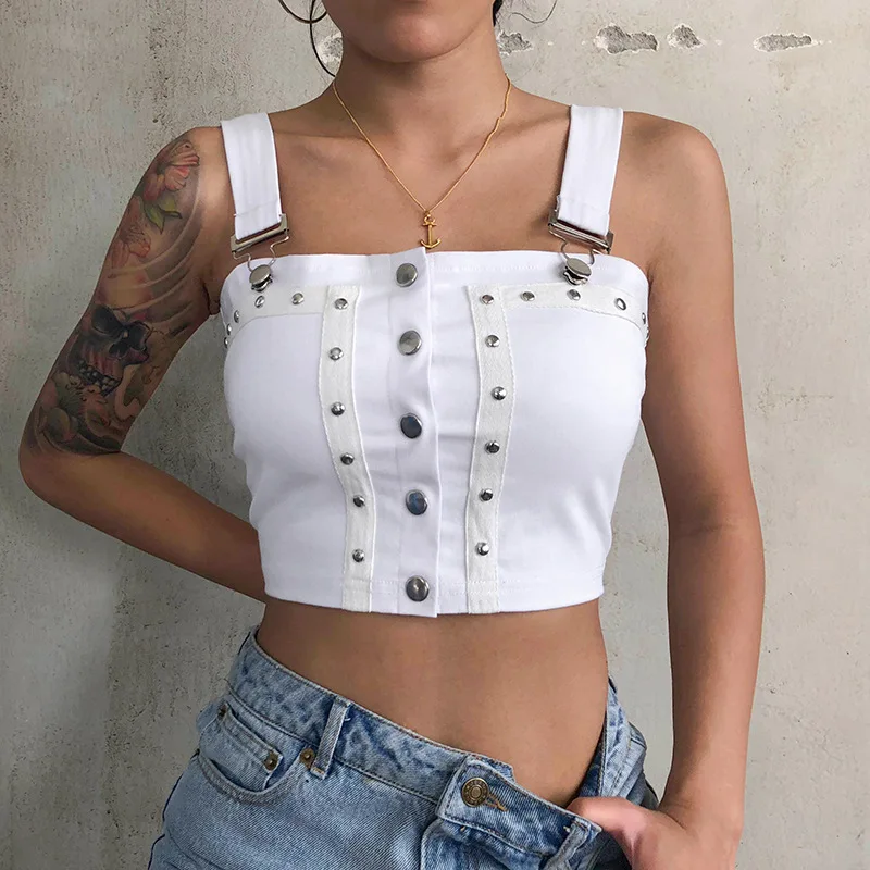 New Sexy Slim Halter Metal Camisole Women Shoulder Straps Solid Bandage Sleeveless Short Crop Top Casual Bodycon Stretch Vest
New Sexy Slim Halter Metal Camisole Women Shoulder Straps Solid Bandage Sleeveless Short Crop Top Casual Bodycon Stretch Vest