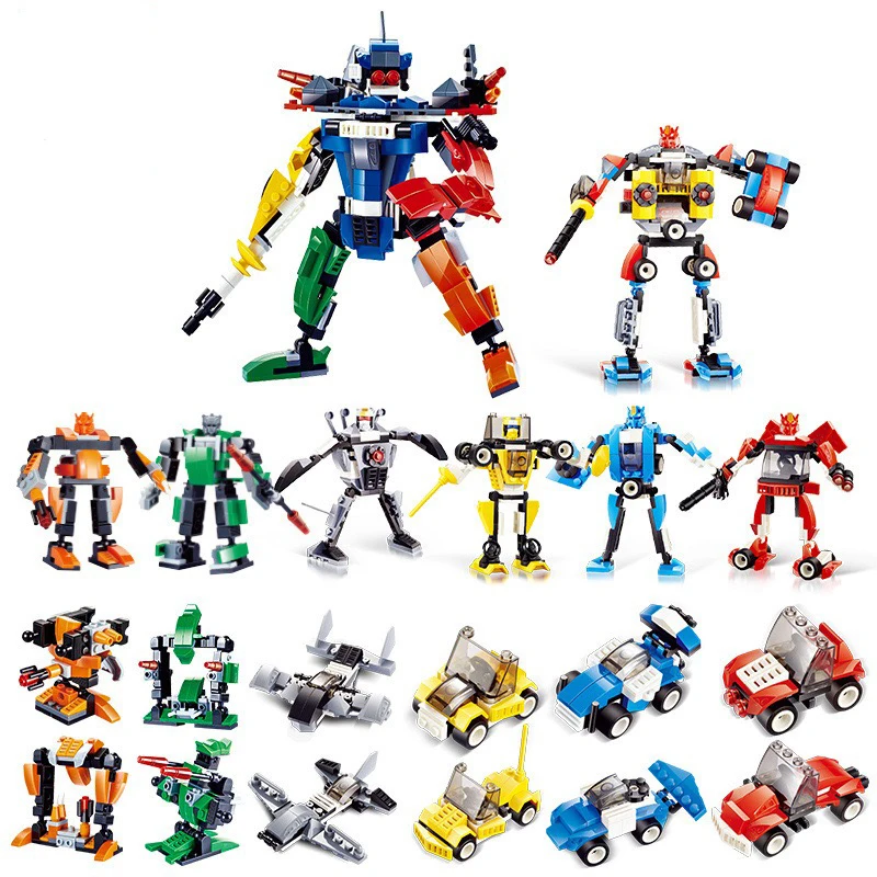400+pcs 6 IN 1 Robot Building Block Compatible LegoING Super Warrior Robot Blocks Children Educational Bricks Toys Gifts for Kid
400+pcs 6 IN 1 Robot Building Block Compatible LegoING Super Warrior Robot Blocks Children Educational Bricks Toys Gifts for Kid