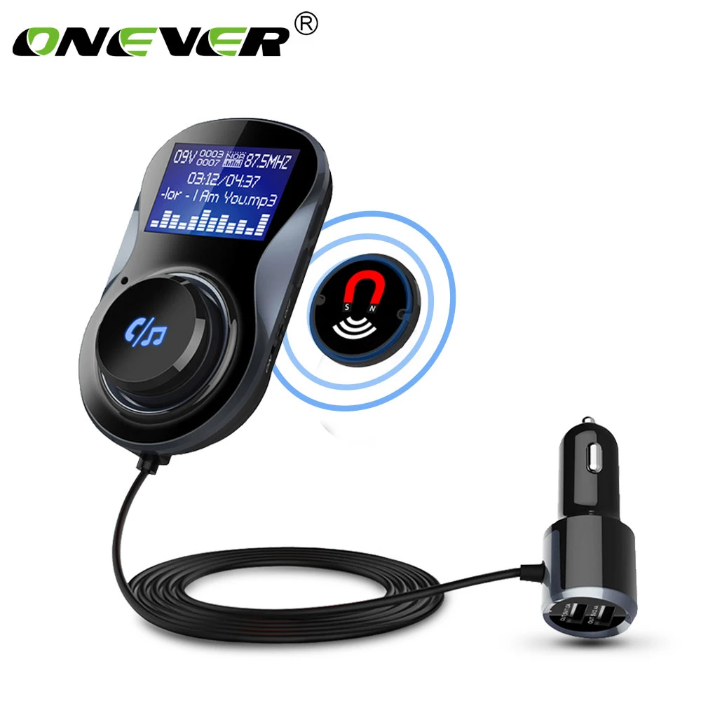 Onever Bluetooth FM Transmitter Max 5V 3.4A Dual USB Charger FM Modulator Car MP3 Player Wireless In Car Radio Adapter Car Kit
Onever Bluetooth FM Transmitter Max 5V 3.4A Dual USB Charger FM Modulator Car MP3 Player Wireless In Car Radio Adapter Car Kit