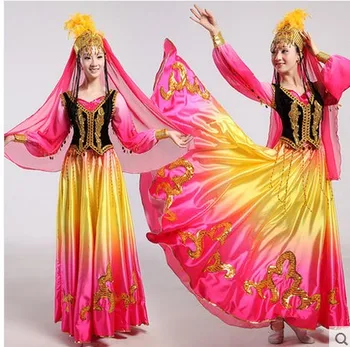 Xinjiang Costume Chinese minority costume dancing dress Square Dance Costume Women Clothes Robes Feminino Dress
Xinjiang Costume Chinese minority costume dancing dress Square Dance Costume Women Clothes Robes Feminino Dress