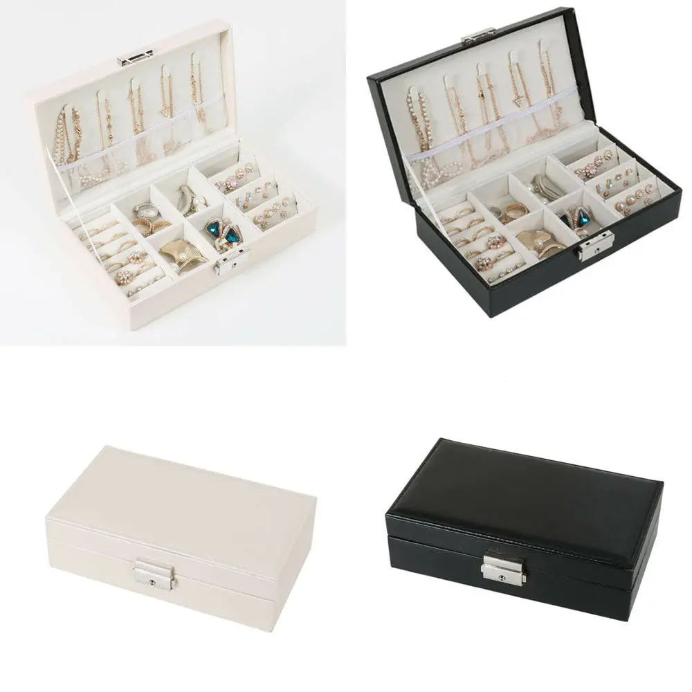Leather Jewelry Box Cabinet Ring Necklace Watch Organizer Portable Travel Ornament Storage Gift
Leather Jewelry Box Cabinet Ring Necklace Watch Organizer Portable Travel Ornament Storage Gift