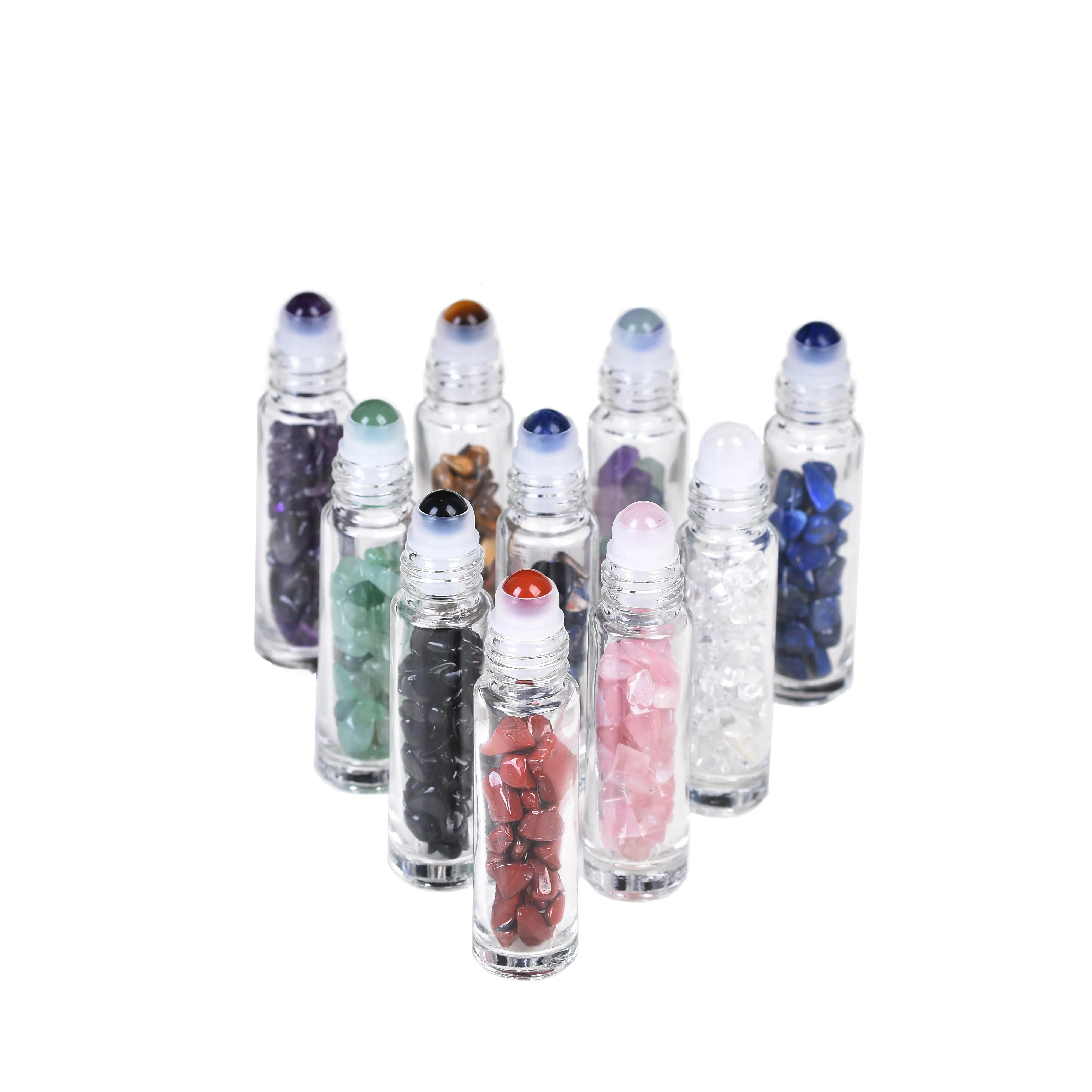 Natural Semi Precious Stones Essential Oil Gemstone Roller Ball Bottles Transparent Glass 10ml Healing Crystal Chips Insid
Natural Semi Precious Stones Essential Oil Gemstone Roller Ball Bottles Transparent Glass 10ml Healing Crystal Chips Insid